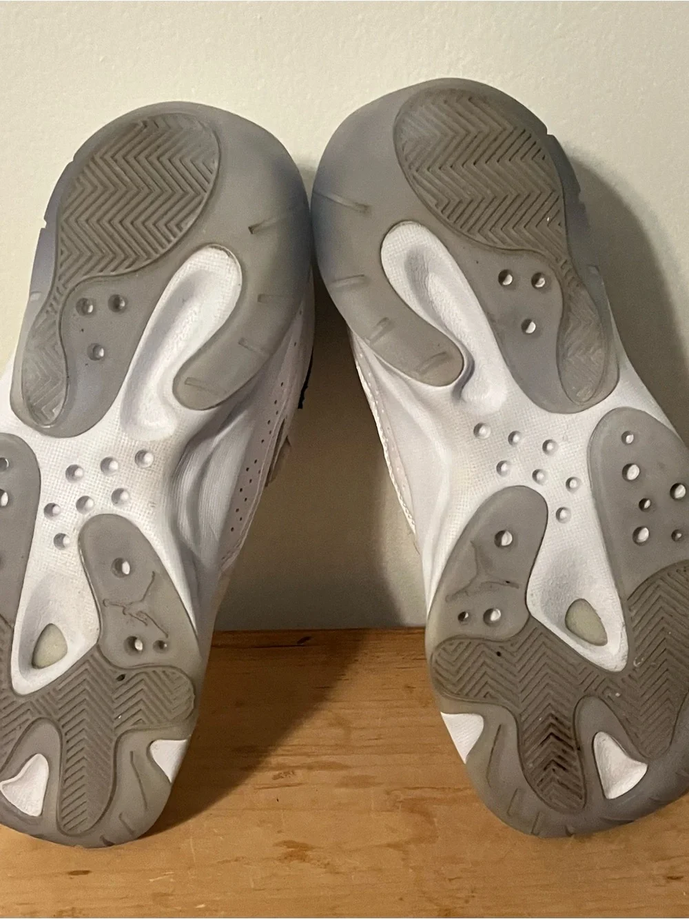 Jordan Kids White Sneakers with Red Jumpman Accent